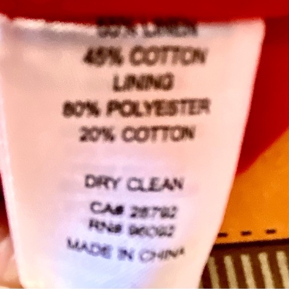 Adrienne Vittadini Women's Orange/Red Linen Blazer - Size USM - Picture 11 of 16